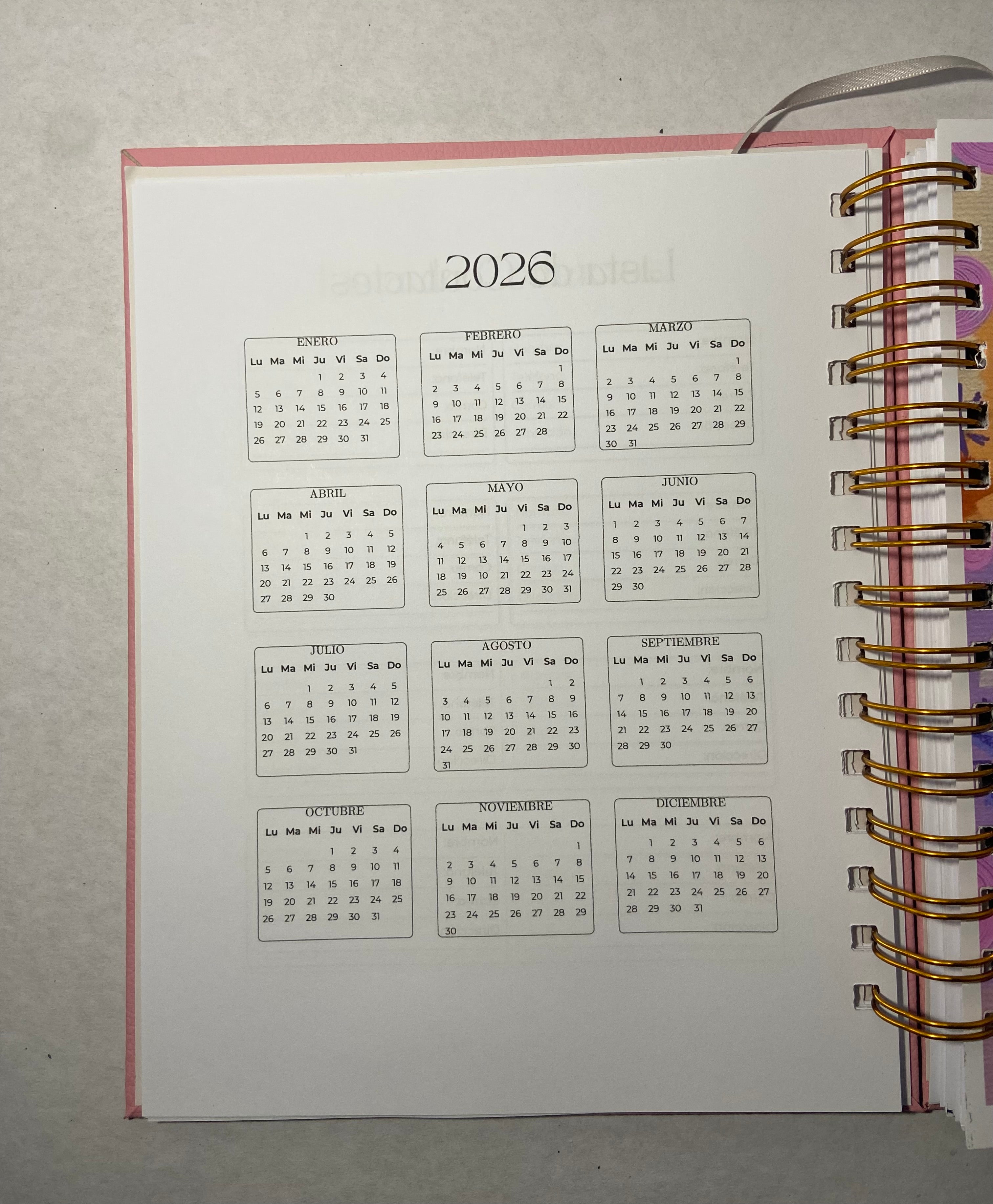 Agenda 2026 Personalizada- piel sintética